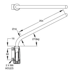 Brat universal vertical rotativ pentru oglinda laterala auto Brat universal vertical rotativ pentru oglinda laterala auto